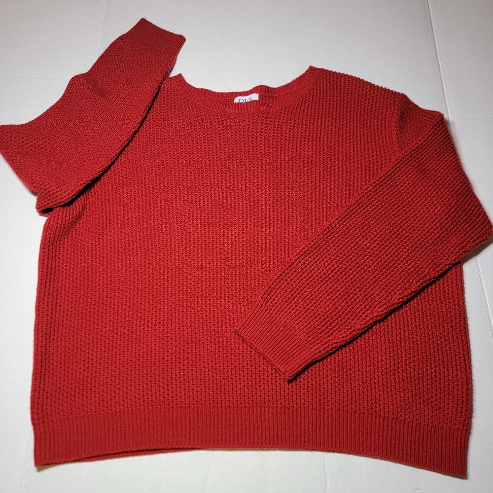 BFA Classicw Knit Scoop Neck Sweater in Red Size 2X‎